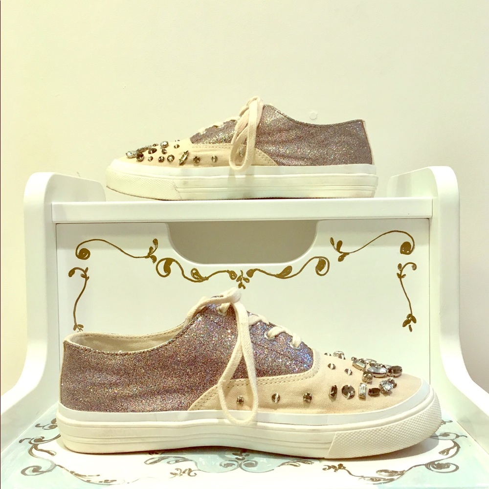 Girls' Classic Bejeweled Sneakers